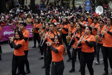 December 2, 2023, Mexico City, Mexico: Thousands of people attend the Bolo Fest Christmas parade on Reforma Avenue in Mexico City clipart