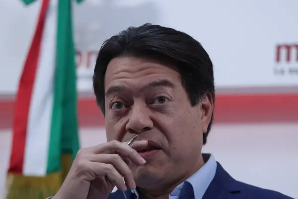 Diciembre 2023 Ciudad México Presidente Del Partido Gobernante México Morena — Foto de Stock