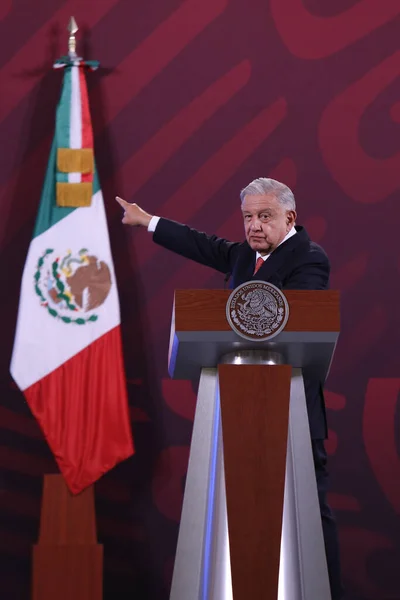 December 2023 Mexico City Mexico Morning Mexican President Andrs Manuel — Stock Photo, Image