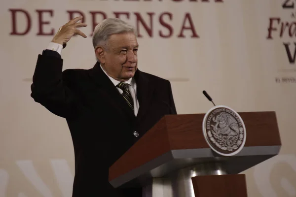 Aralık 2023 Mexico City Meksika Başkanı Andres Manuel Lopez Obrador — Stok fotoğraf