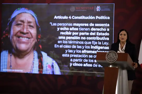Aralık 2023 Mexico City Meksika Sosyal Yardım Bakanı Ariadna Montiel — Stok fotoğraf