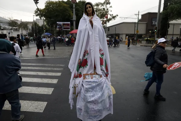 Dicembre 2023 Città Del Messico Milioni Parrocchiani Visitano Basilica Guadalupe — Foto Stock