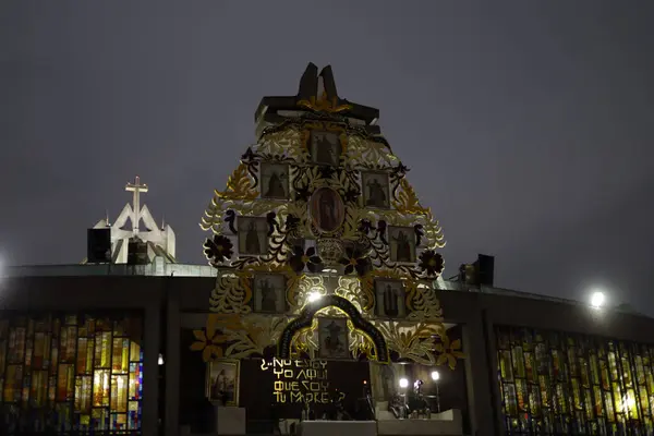 Joulukuu 2023 Mexico City Meksiko Miljoonat Seurakuntalaiset Vierailevat Guadalupen Basilikassa — kuvapankkivalokuva