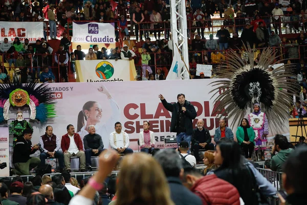 December 2023 Tlaxcala Mexico Claudia Sheinbaum Presidential Pre Candidate Morena — Stock Photo, Image