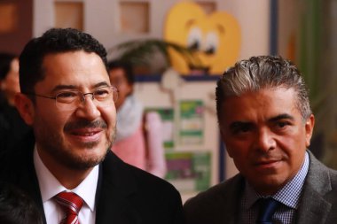 15 Aralık 2023 Mexico City, Meksika 'da Mart Batres Guadarrama Çocuk Rehabilitasyon Merkezi Genel Müdürü (CRIT) eşliğinde)