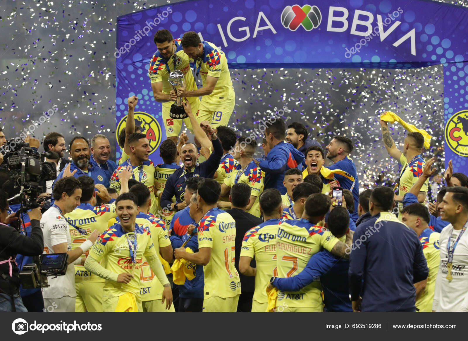 December 2023 Mexico City Mexico Players Club America Team Celebrate