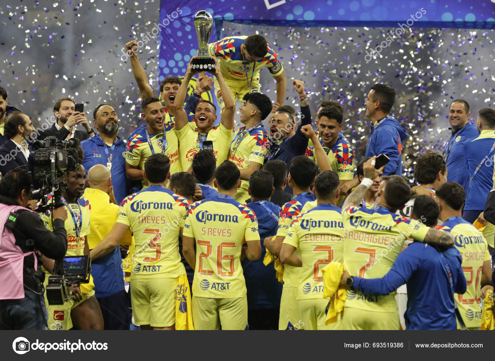 December 2023 Mexico City Mexico Players Club America Team Celebrate