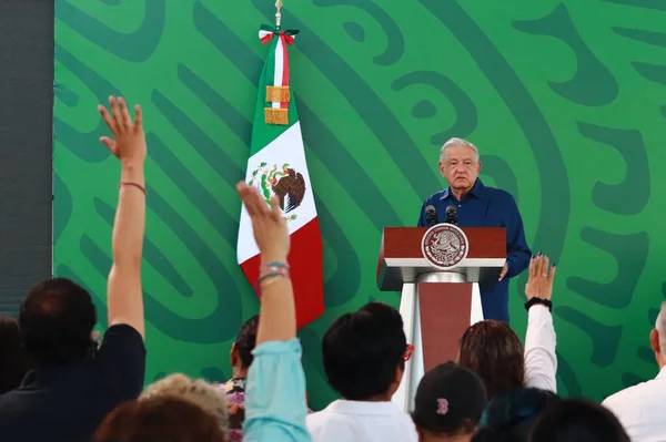 December 2023 Acapulco Mexico President Mexico Andres Manuel Lopez Obrador — Stock Photo, Image