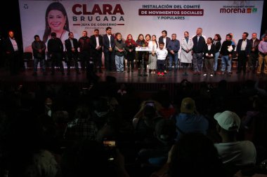 20 Aralık 2023, Mexico City, Meksika: Ulusal Yenilenme Hareketi (Morena), İşçi Partisi (PT) ve Mxico Çevreci Yeşiller Partisi (PVEM) tarafından kurulan koalisyon tarafından Mexico City 'nin tek hükümet başkanı önsözü)