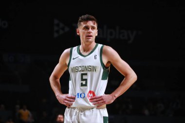12 Ocak 2024, Mexico City: Sam Peek (5) Wisconsin Herd 'de 12 Ocak 2024' te Mexico City Arena 'da oynanan NBA G Ligi maçında. Mexico City 'de . 