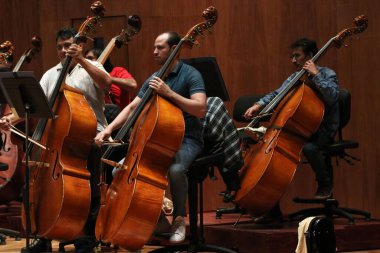 January 18, 2024, Mexico City, Mexico: The Mexico City Philharmonic Orchestra offered an open rehearsal where Program 1 was performed, which includes the Concert for piano and trumpet, Op. 35, by the Russian Dmitri Shostakovich clipart