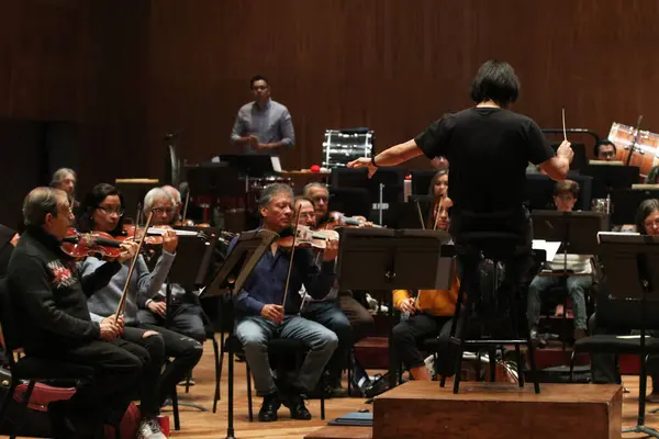 Janvier 2024 Mexico Mexique Orchestre Philharmonique Mexico Offre Une Répétition — Photo