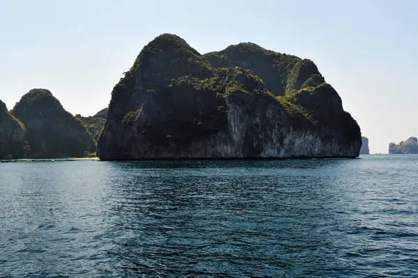 stock image February 23, 2024, Phuket, Thailand: View of the Small Phi Phi Archipelago which is located in the Andaman Sea, south of Thailand in the province of Phuket, a mountainous and jungle island that has some of the most popular beaches in Thailand