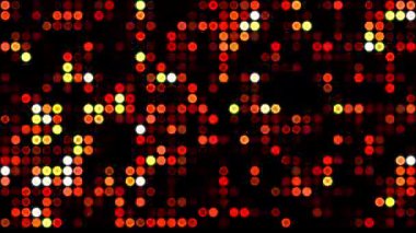 Ampullü 4K disko arka planı. Konser sahnesi vj soyut arkaplan ve kareler. Yanıp sönen ışıklar. Retro disko topu animasyonu. Sahne ışıkları. Projektör ışıkları. Dijital kare piksel arkaplanı