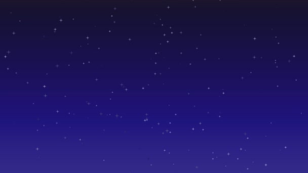Parıldayan Kayan Yıldızlarla Güzel Yıldızlı Gece Gökyüzü Manzarası Uzay Bilimi — Stok video