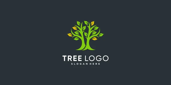Träd Logotyp Abstrakt Med Ren Och Bra Loking Stil Premium — Stock vektor