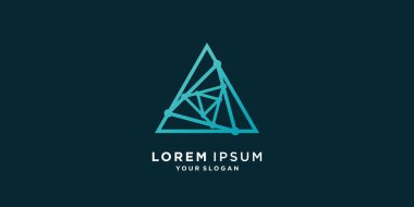 Yaratıcı stil Premium Vektör Bölüm 1 ile Geometri logosu soyut