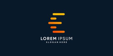 E logo koleksiyonu modern yaratıcı konsept Premium Vector bölüm 6