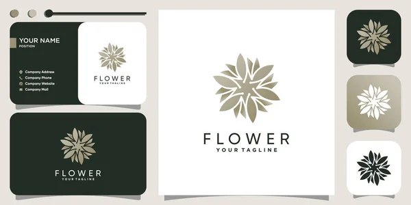 Koncepcja Logo Kwiat Nowoczesnym Stylu Twórczym Premium Vector — Wektor stockowy