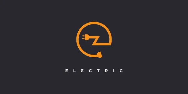 Letter Logo Modern Creative Electric Concept Premium Vector — Stock Vector