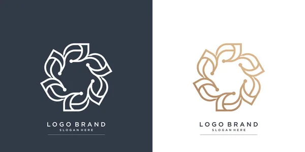 Logo Boutique Con Concepto Fresco Moderno Vector Premium Parte — Archivo Imágenes Vectoriales
