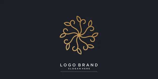 Kreatywne Logo Kwiat Nowoczesną Koncepcją Wektora Premium Część — Wektor stockowy