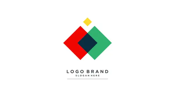 Tvůrčí Moderní Logo Pro Firmu Technologii Tvar Barevný Premium Vector — Stockový vektor