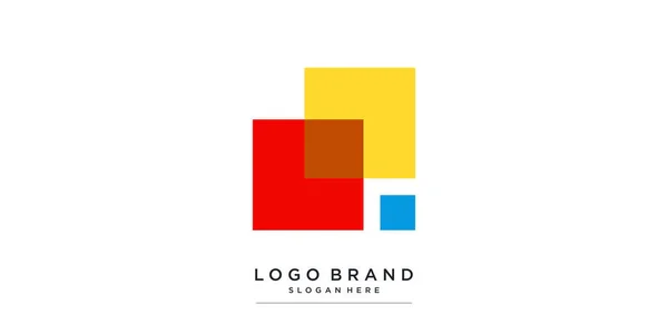 Tvůrčí Moderní Logo Pro Firmu Technologii Tvar Barevný Premium Vector — Stockový vektor