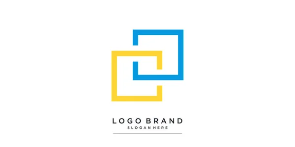 Logotipo Moderno Criativo Para Empresa Tecnologia Forma Colorido Premium Vector — Vetor de Stock