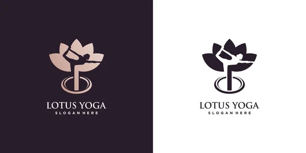Логотип Йоги Креативним Елементом Стилю Преміум Вектор Частина — стоковий вектор