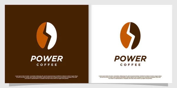 Logo Kawy Elementem Kreatywnym Premium Vector Część — Wektor stockowy