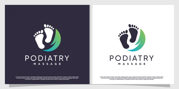 stock vector Podiatrist logo with creative element style Premium Vector part 4