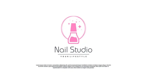 Nail Beauty Logo Business Creative Concept Premium Vector — Stock Vector