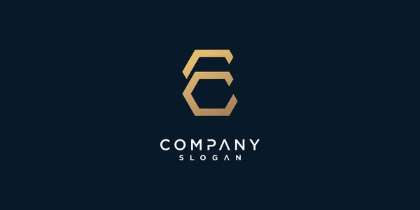 Lettre Icône Vectorielle Logo Design Avec Style Unique Créatif Premium — Image vectorielle