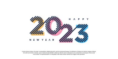 Yaratıcı konseptle yeni yıl için 2023 logo tasarımı
