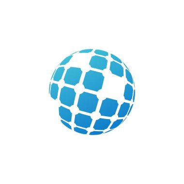 Modern stile sahip Globe logo tasarımı element vektörü