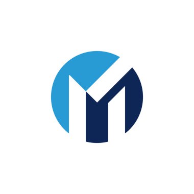 M harfi logo tasarım element vektörü yaratıcı modern stile sahip