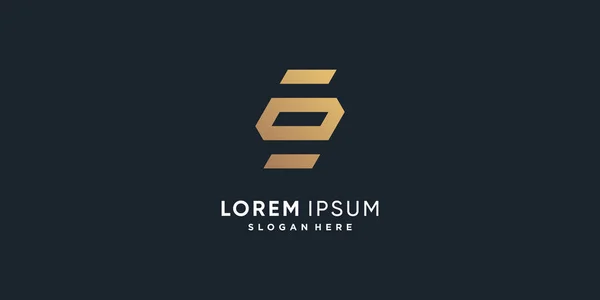 Lettre Icône Vectorielle Logo Design Avec Style Unique Créatif Premium — Image vectorielle