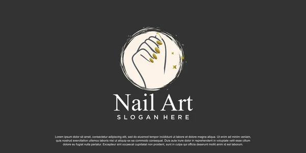 Nail Polish Logo Design Template Creative Abstract Style — Stock Vector