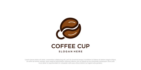 Pomysł Projekt Logo Kawy Abstrakcyjną Koncepcją — Wektor stockowy