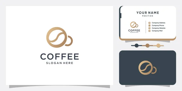 Café Logotipo Ideia Design Com Conceito Abstrato — Vetor de Stock