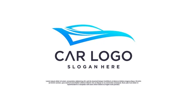 Design Ícone Logotipo Carro Com Ideia Conceito Criativo Moderno — Vetor de Stock