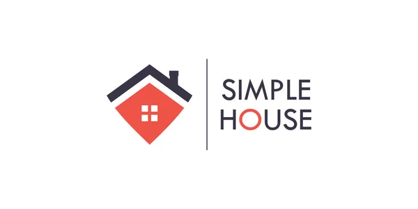 Design Logotipo Casa Simples Com Estilo Moderno Único —  Vetores de Stock