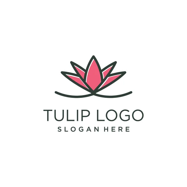 Tulpe Logo Design Element Vektor Mit Modernem Konzept — Stockvektor