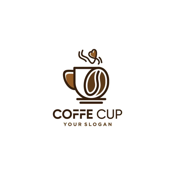 Wektor Projektowania Logo Kawy Nowoczesnym Kreatywnym Niepowtarzalnym Stylu — Wektor stockowy