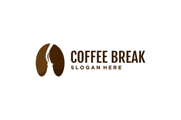 Wektor Projektowania Logo Kawy Nowoczesnym Stylu — Wektor stockowy