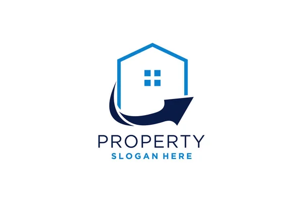Vecteur Conception Logo Investissement Immobilier Avec Style Moderne — Image vectorielle