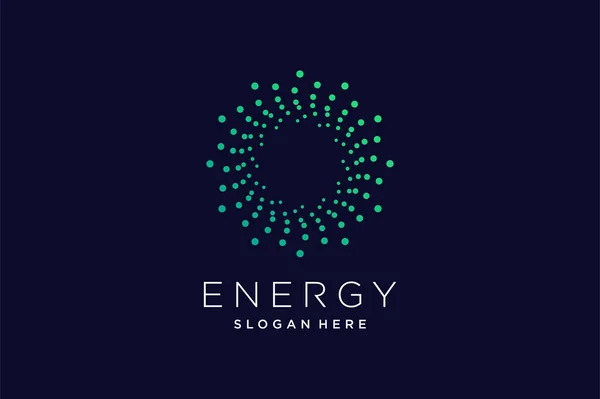 創造的な抽象的なアイデアによるエネルギーロゴデザイン — ストックベクタ
