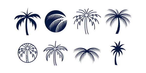 Palm Logo Design Vector Met Creatieve Unieke Stijl — Stockvector