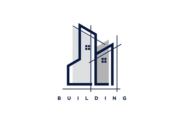 Construção Logo Design Vector —  Vetores de Stock